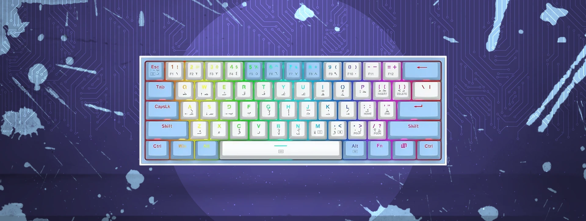 کیبورد مکانیکال گیمینگ ردراگون Redragon Fizz K617 WB RGB