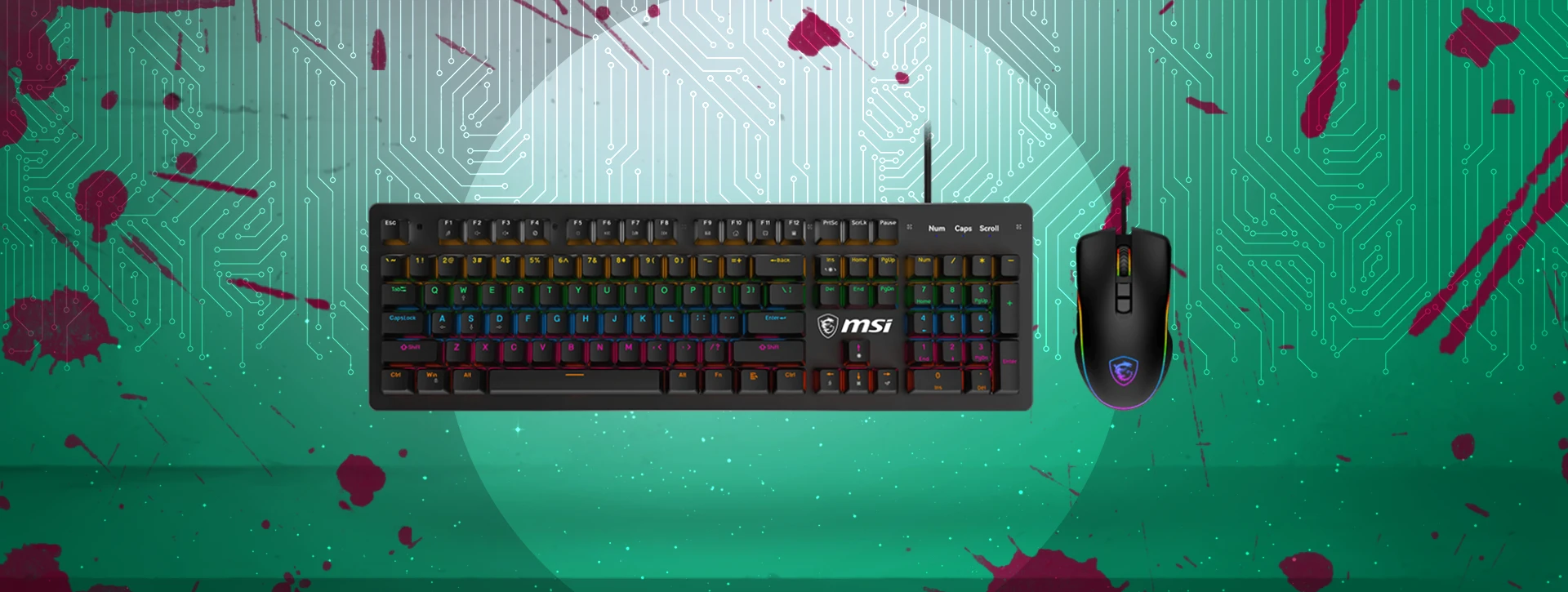 موس و کیبورد مکانیکال گیمینگ ام اس آی MSI FORGE GK300 COMBO