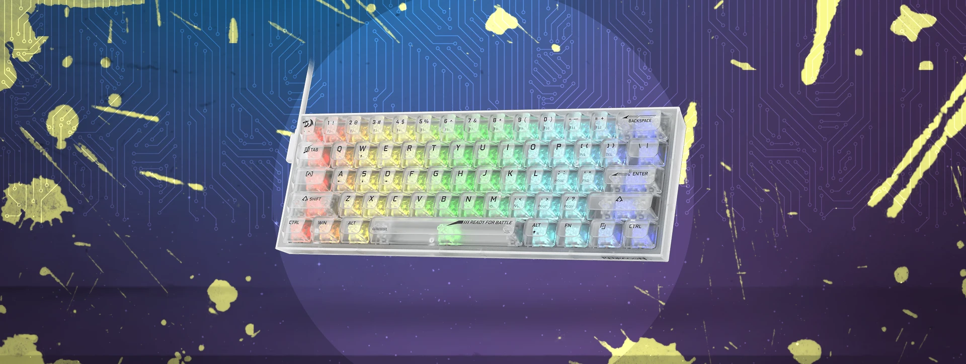 کیبورد مکانیکال گیمینگ ردراگون Redragon K617CT White