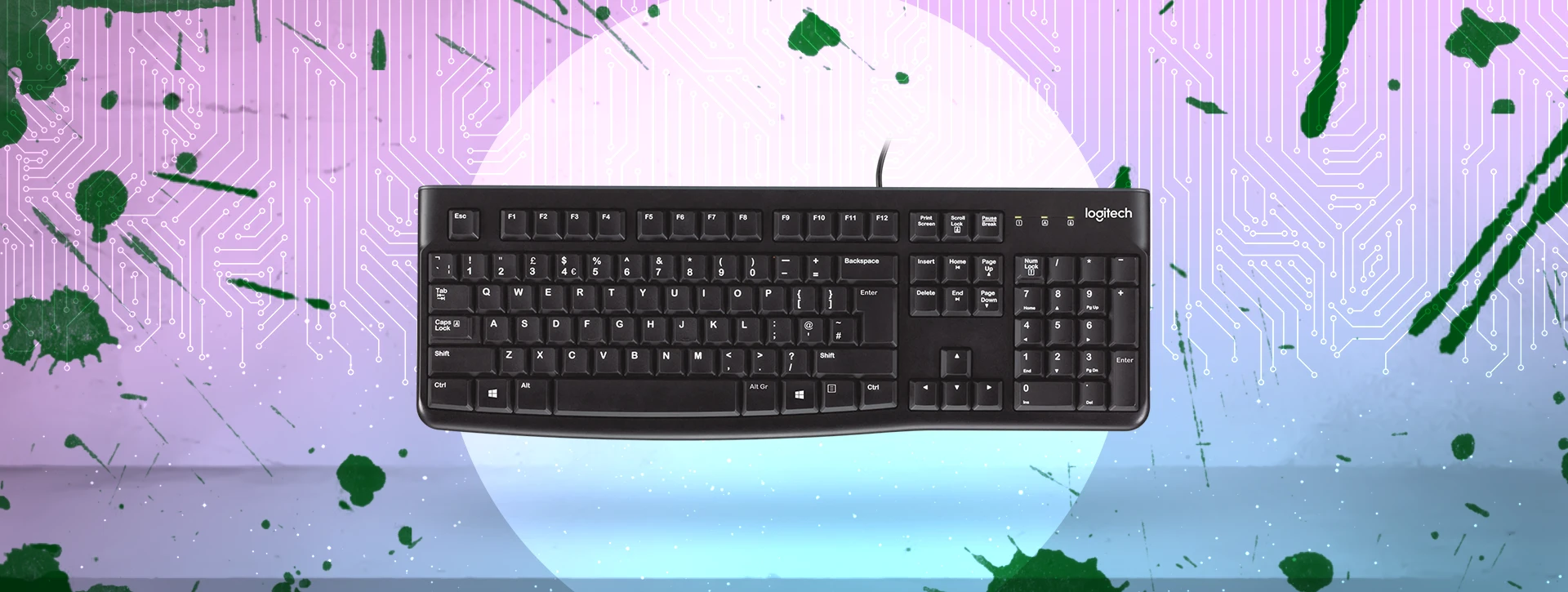 کیبورد اداری لاجیتک Logitech K120 Black