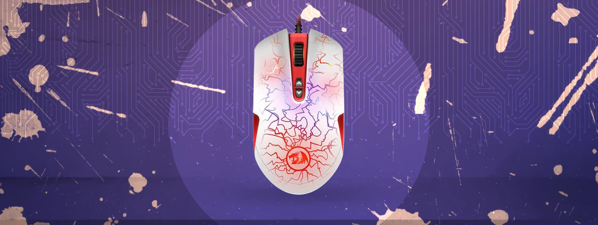 موس گیمینگ ردراگون Redragon Lavawolf M701 White