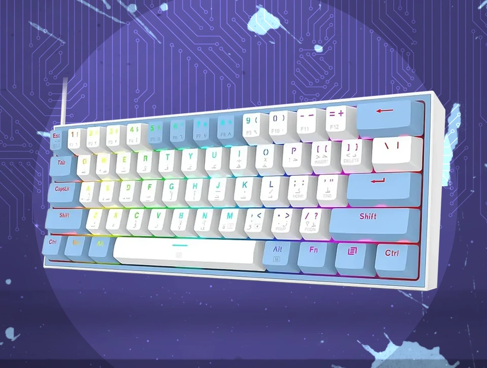 کیبورد مکانیکال گیمینگ ردراگون Redragon Fizz K617 WB RGB