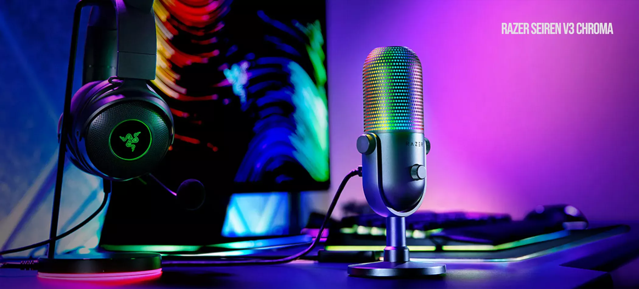 header بررسی تخصصی میکروفون گیمینگ Razer Seiren V3 Chroma