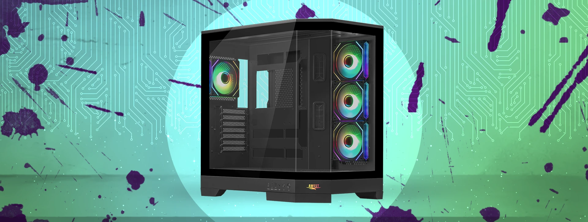 کیس گیمینگ اوست Awest GT-AQ1-MB