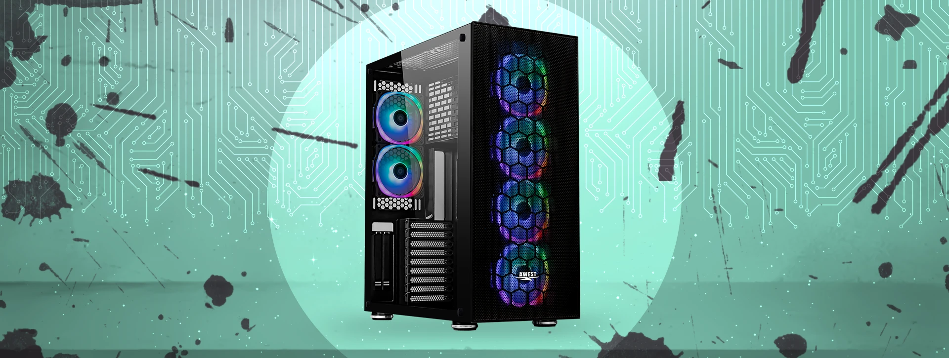 کیس گیمینگ اوست Awest GT-AV402-FB