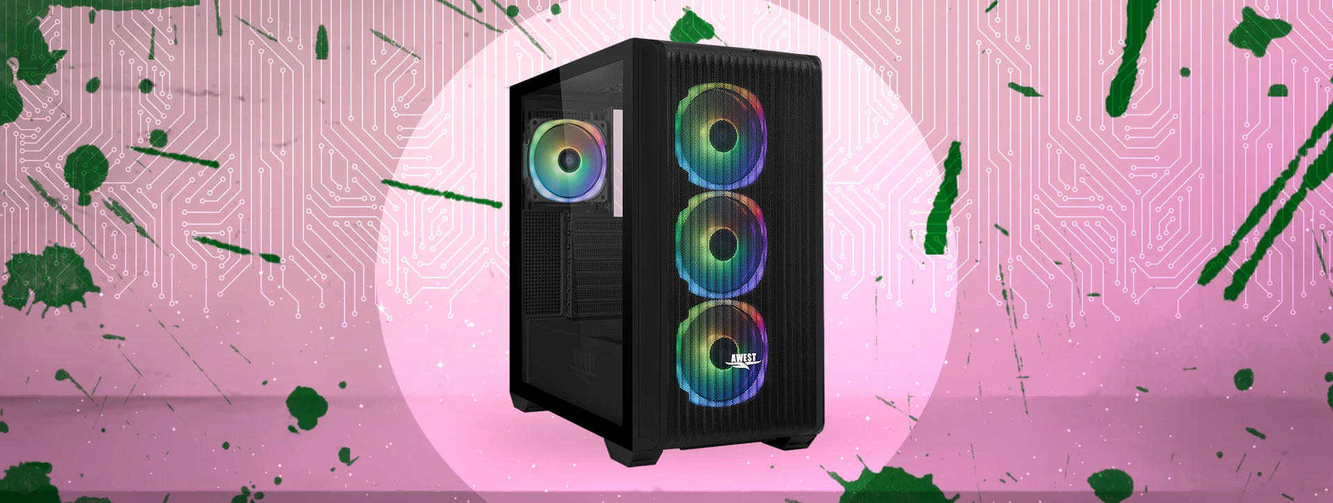 کیس گیمینگ اوست Awest GT-AV302-MB