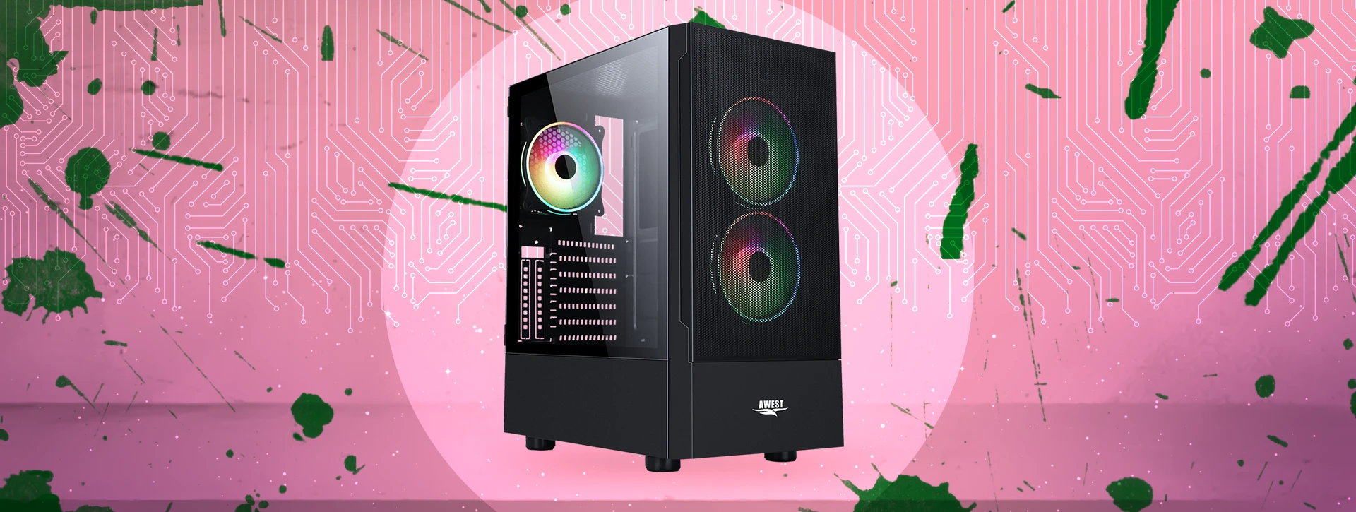 کیس گیمینگ اوست Awest GT-AV201-MB