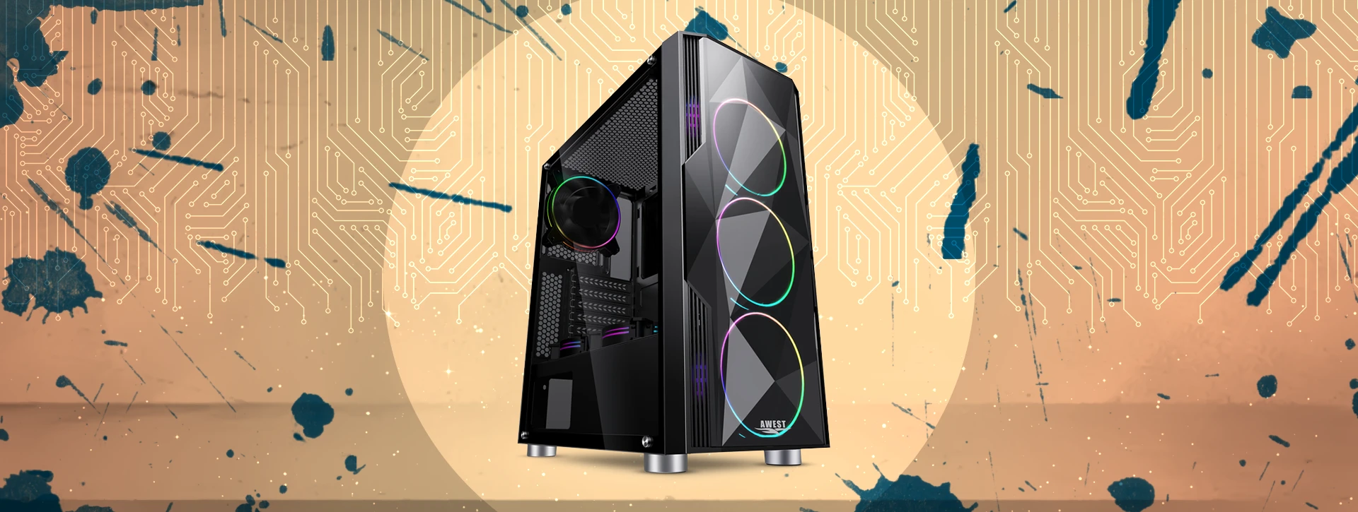 کیس گیمینگ اوست Awest GT-AV02-BG