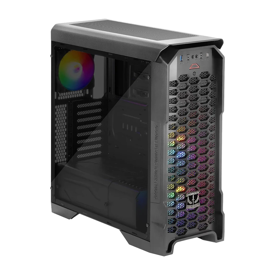 کیس گیمینگ گرین Green STRIKER FRGB