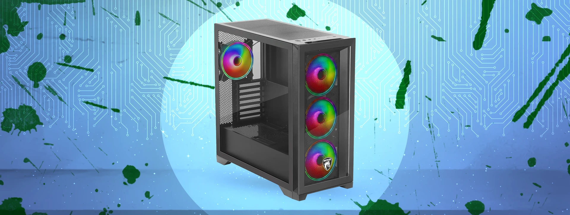 کیس گیمینگ گرین Green GRIFFIN G9