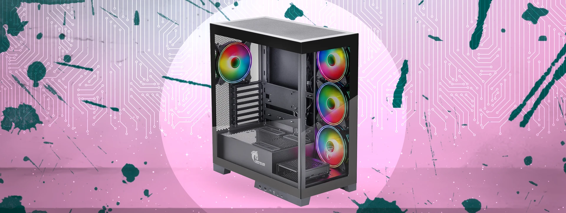 کیس گیمینگ گرین Green GRIFFIN G8