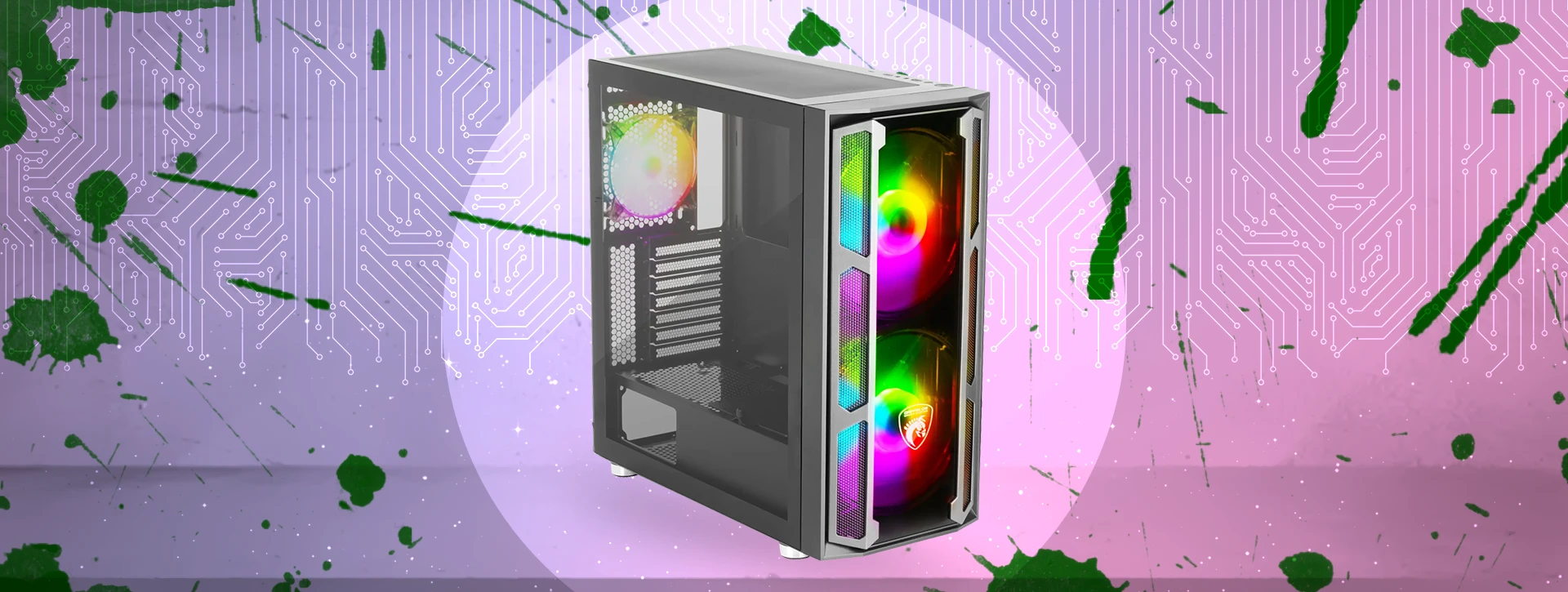 کیس گیمینگ گرین Green GRIFFIN G6