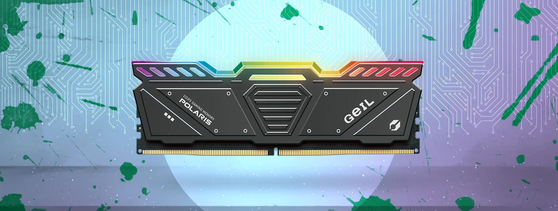 رم دسکتاپ دو کاناله Geil مدل POLARIS RGB 32GB 5600