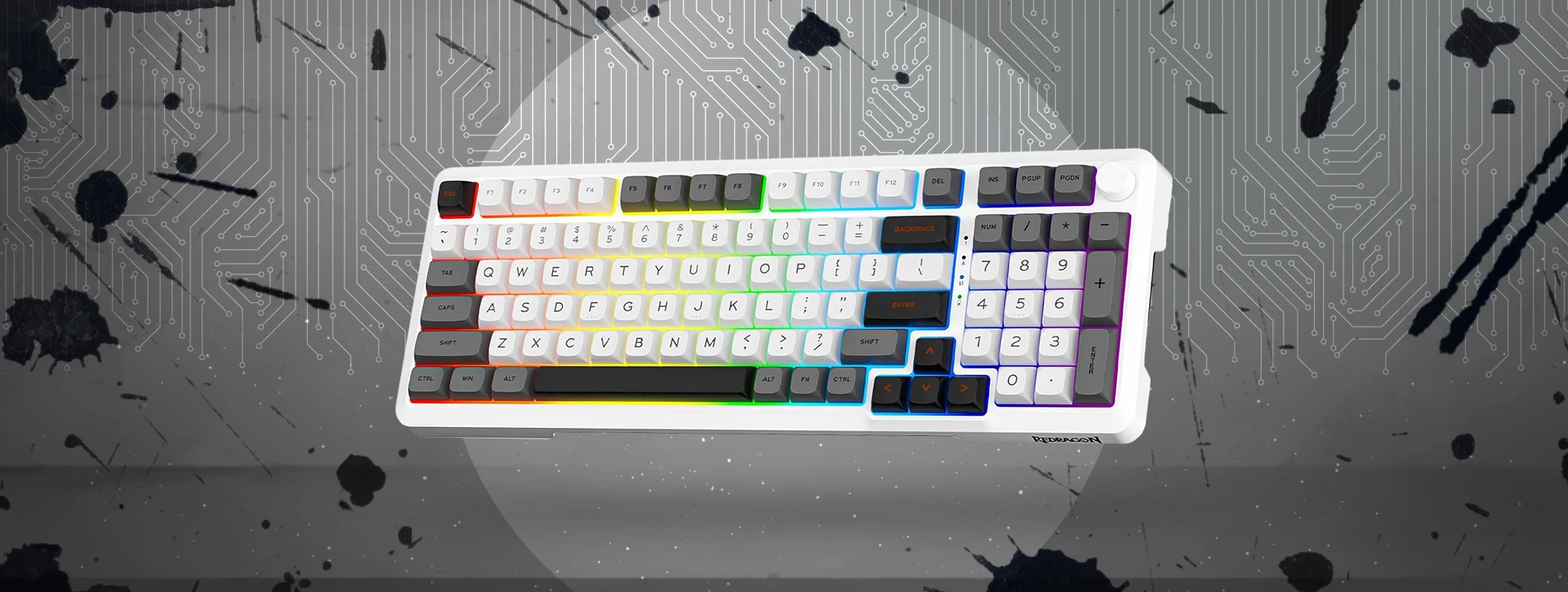 کیبورد بی سیم مکانیکال گیمینگ ردراگون Redragon BRAGI K688 WGL PRO RGB