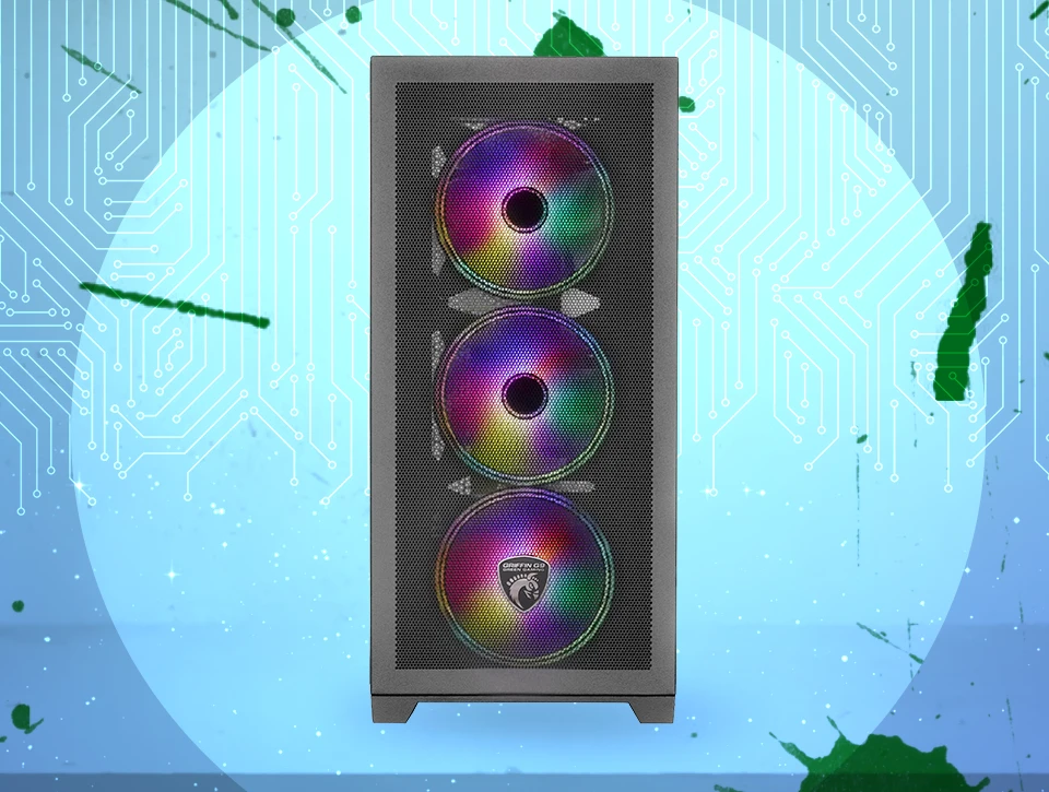 کیس گیمینگ گرین Green GRIFFIN G9