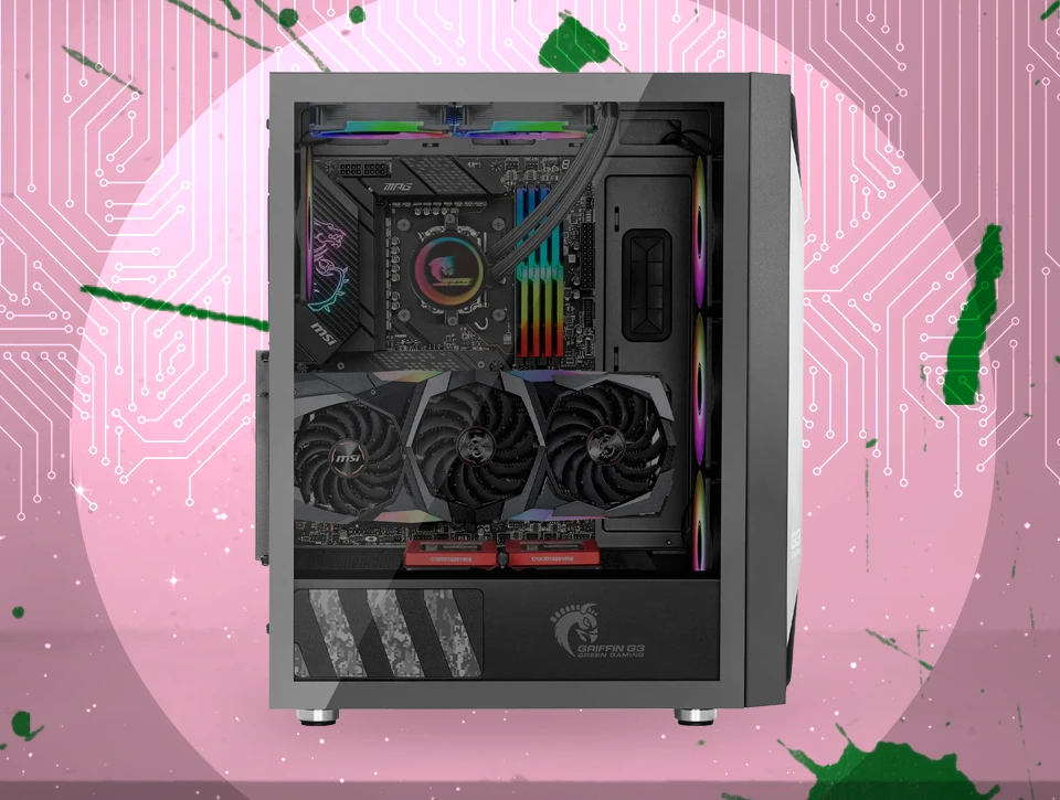 کیس گیمینگ گرین Green GRIFFIN G3 Plus