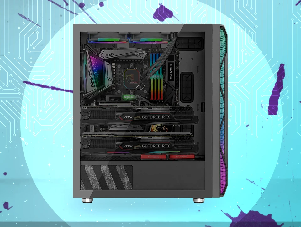 کیس گیمینگ گرین Green GRIFFIN G2