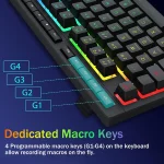 کیبورد گیمینگ ردراگون Redragon CRESCENT K524 Pro RGB