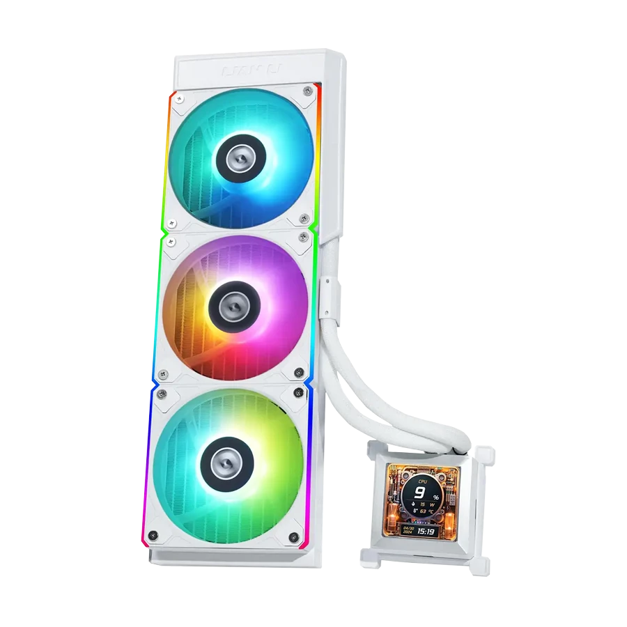 v خنک کننده پردازنده مایع لیان لی Lian Li HydroShift LCD 360R White