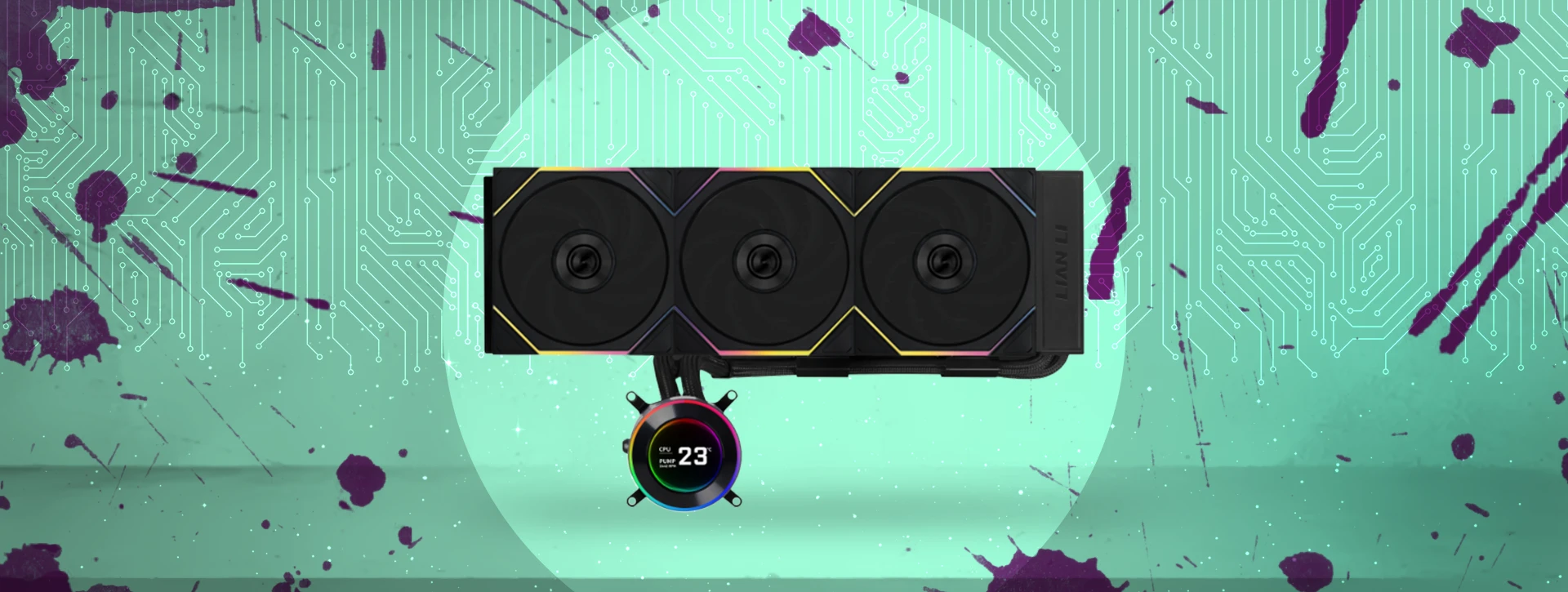 خنک کننده پردازنده مایع لیان لی Lian Li HydroShift 2 LCD 360T Black