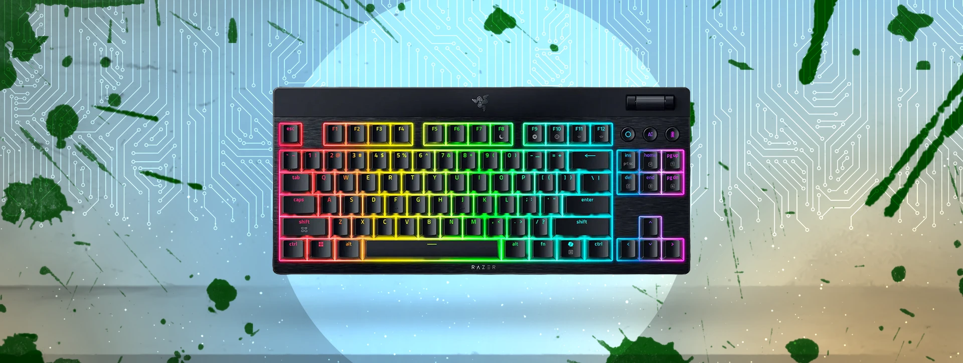 کیبورد بی سیم گیمینگ ریزر RAZER BlackWidow V4 TKL HyperSpeed