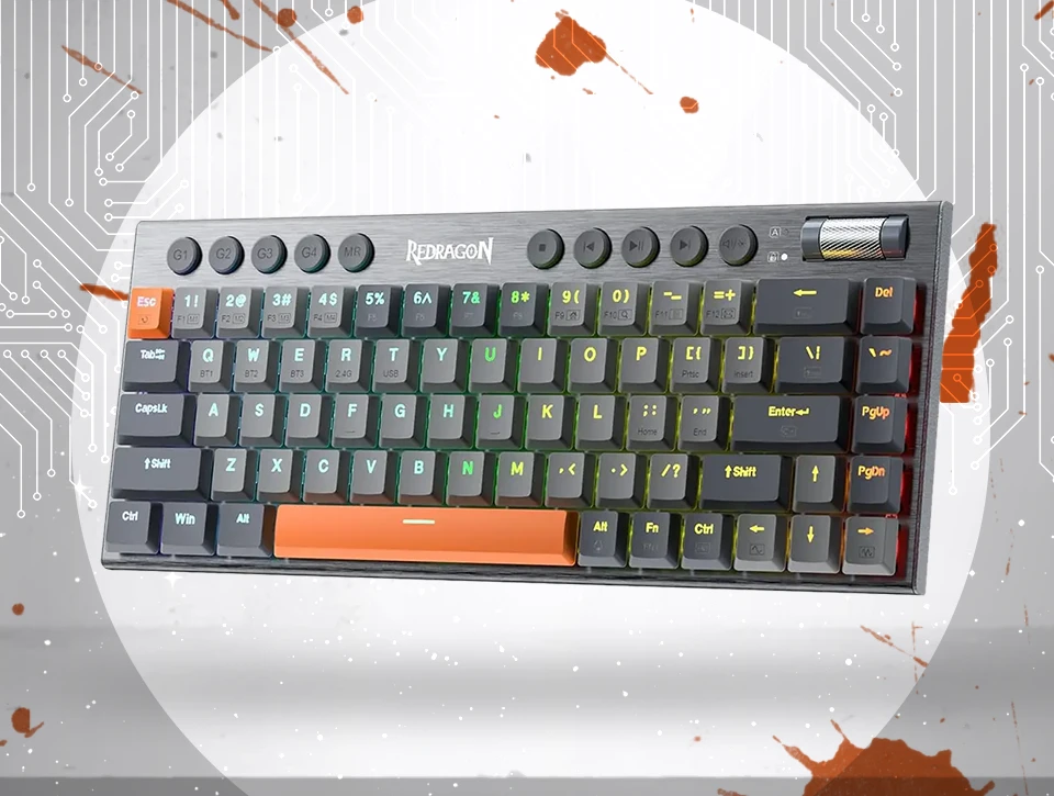 کیبورد بی سیم/باسیم مکانیکال گیمینگ ردراگون Redragon HORUS K609 GG Pro
