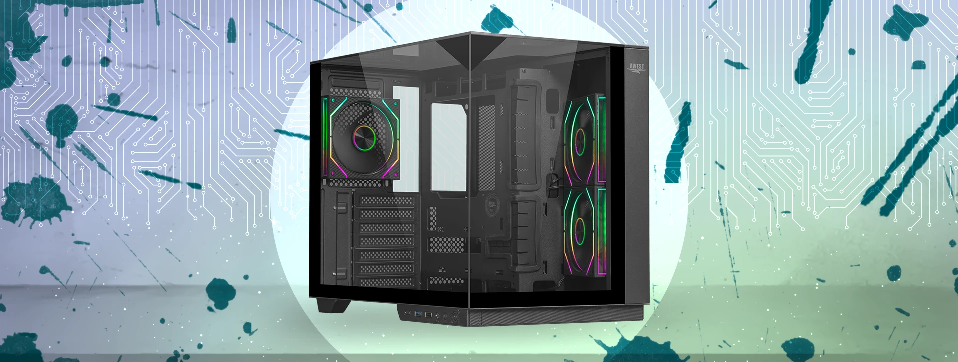 کیس گیمینگ اوست Awest AQ-17TG-B