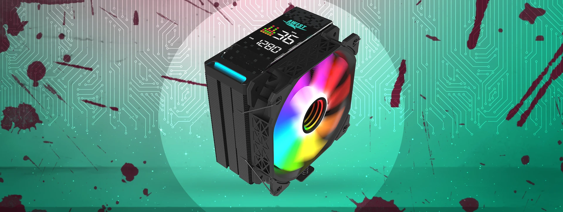 خنک کننده پردازنده اوست Awest GT-AV1204T ARGB