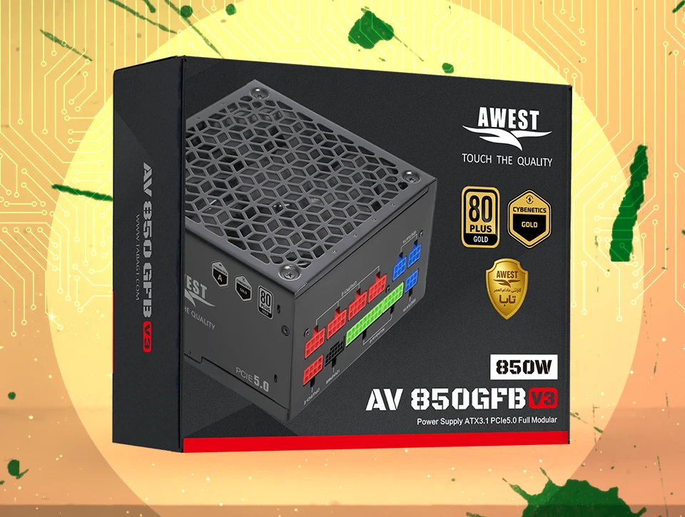 پاور – منبع تغذیه اوست AWEST AV850-GFB V3