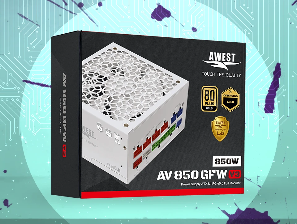 پاور – منبع تغذیه اوست AWEST AV850-GFW V3