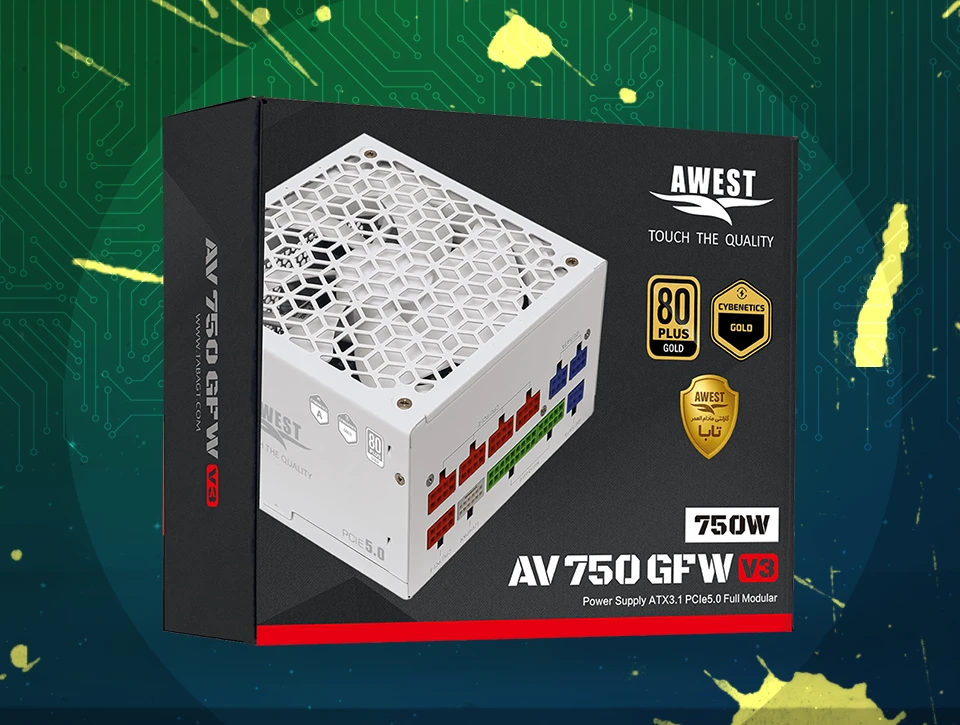 پاور – منبع تغذیه اوست AWEST AV750-GFW V3