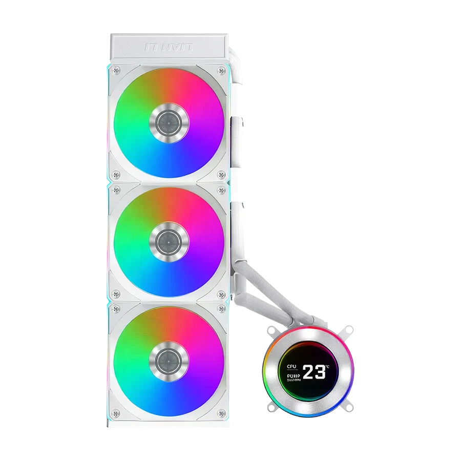 v خنک کننده پردازنده مایع لیان لی Lian Li HydroShift II LCD-C 360CL White