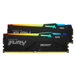حافظه رم دسکتاپ دو کاناله Kingston مدل Fury Beast RGB 32GB 6000