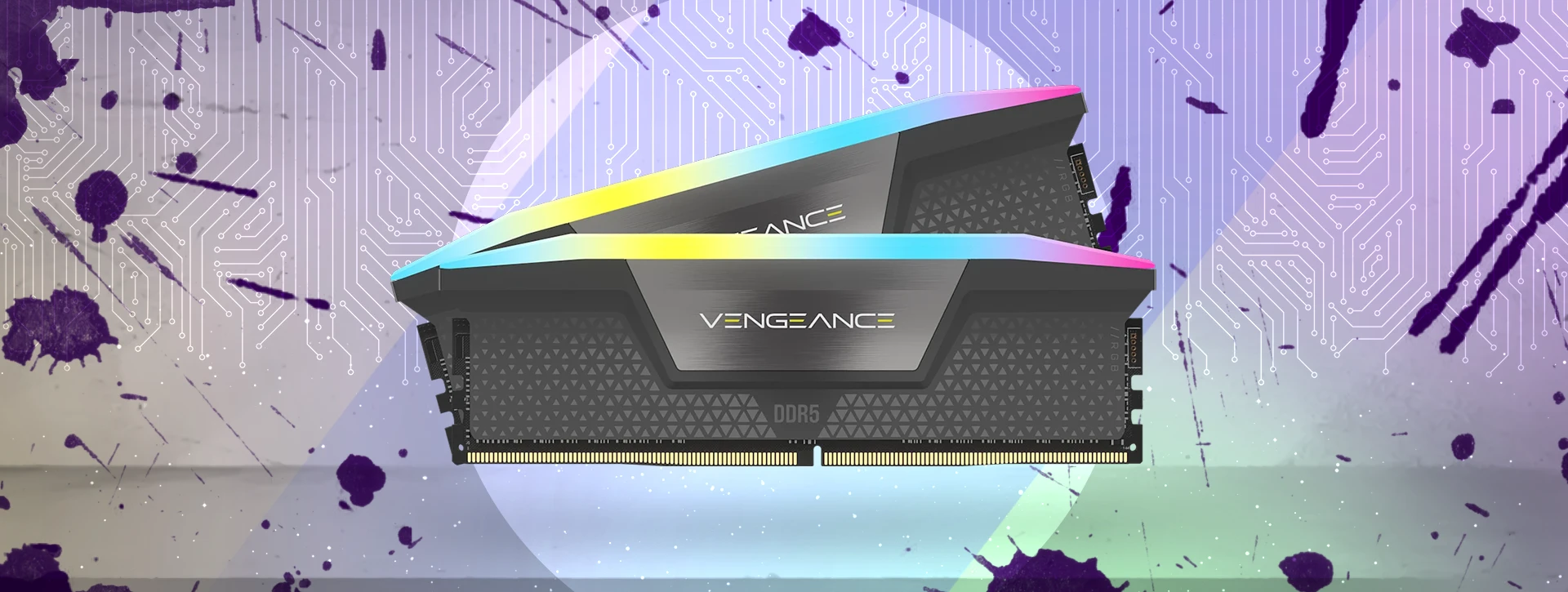 حافظه رم دسکتاپ دو کاناله Corsair مدل VENGEANCE RGB 64GB 6000