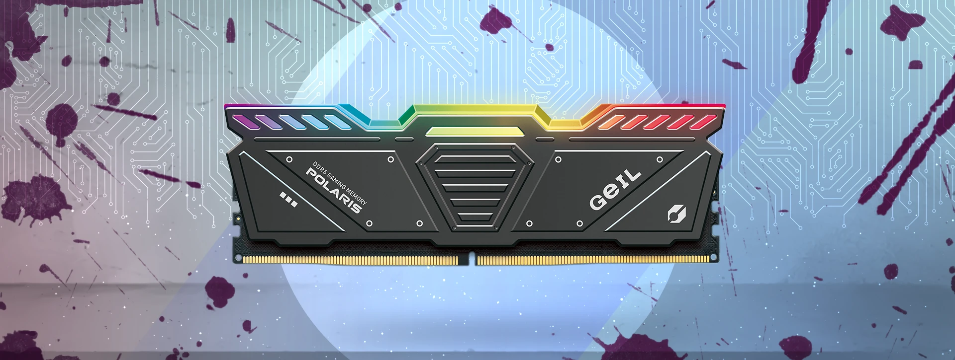 رم دسکتاپ تک کاناله Geil مدل POLARIS RGB 16GB 4800