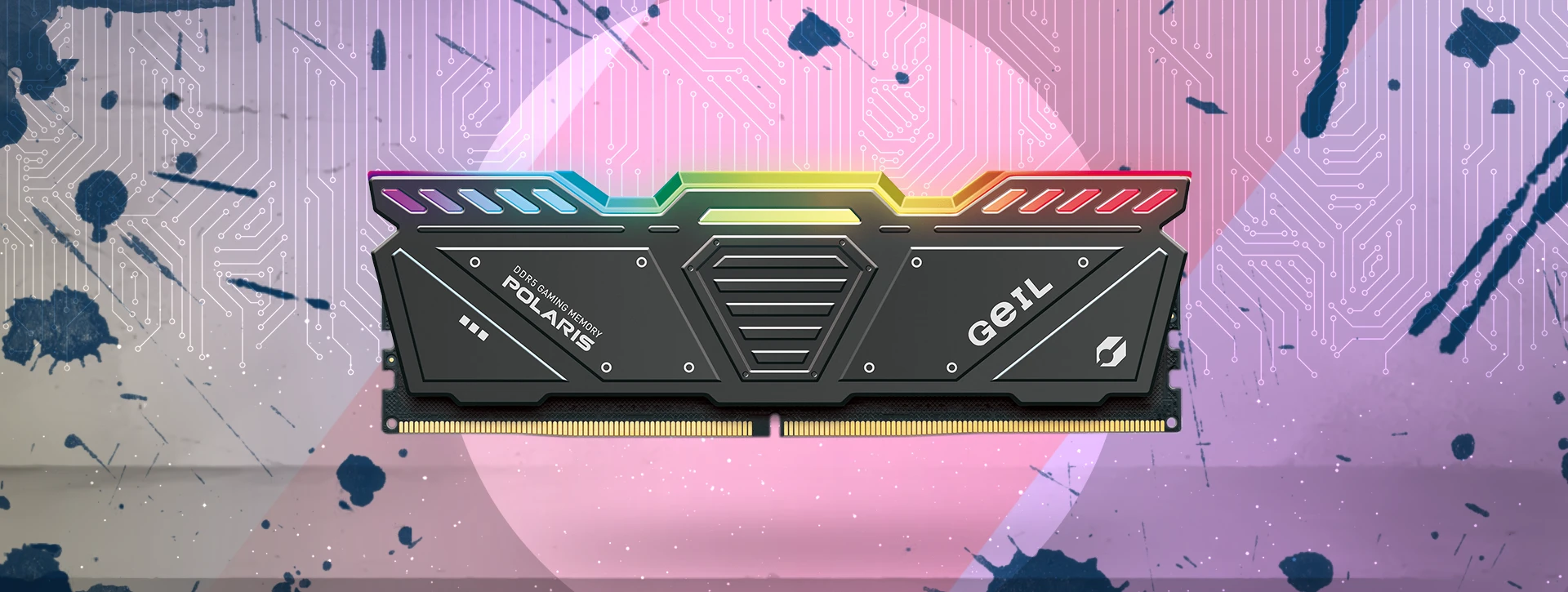 رم دسکتاپ تک کاناله Geil مدل POLARIS RGB 16GB 5200