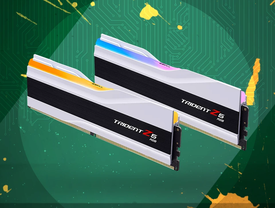 رم دسکتاپ دو کاناله G-Skill مدل Trident Z5 RGB 32GB 6400 CL32 White