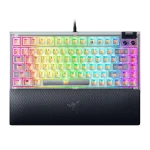 کیبورد بی سیم مکانیکال گیمینگ ریزر RAZER BlackWidow V4 75% Phantom White ED Orange SW