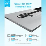 کابل شارژ USB-C به USB-C انکر Anker Zolo A8060 240W 1M