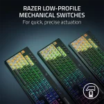 کیبورد بی سیم مکانیکال گیمینگ ریزر RAZER BlackWidow V4 Low Profile HyperSpeed Yellow SW