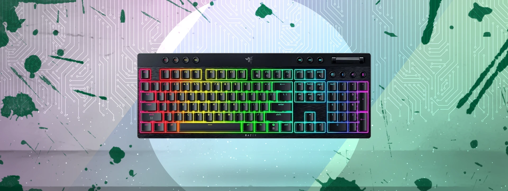 کیبورد بی سیم مکانیکال گیمینگ ریزر RAZER BlackWidow V4 HyperSpeed Yellow SW