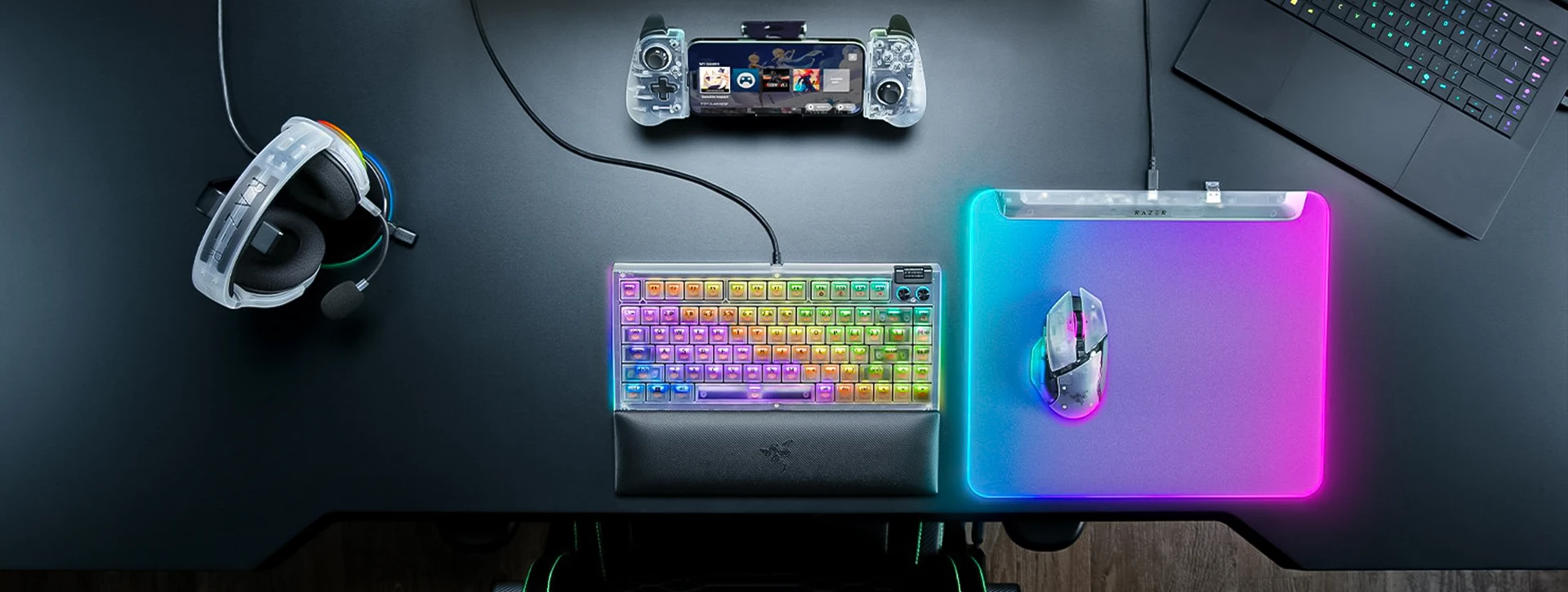 موس پد گیمینگ ریزر Razer Firefly V2 pro Phantom White ED