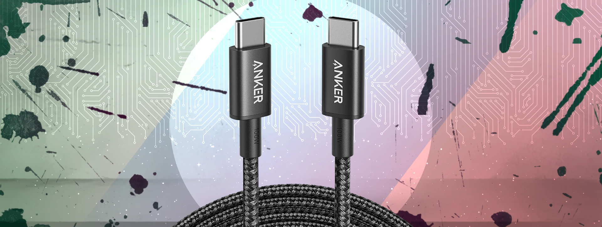 کابل شارژ USB-C به USB-C انکر Anker Nylon 333 100W 0.9M