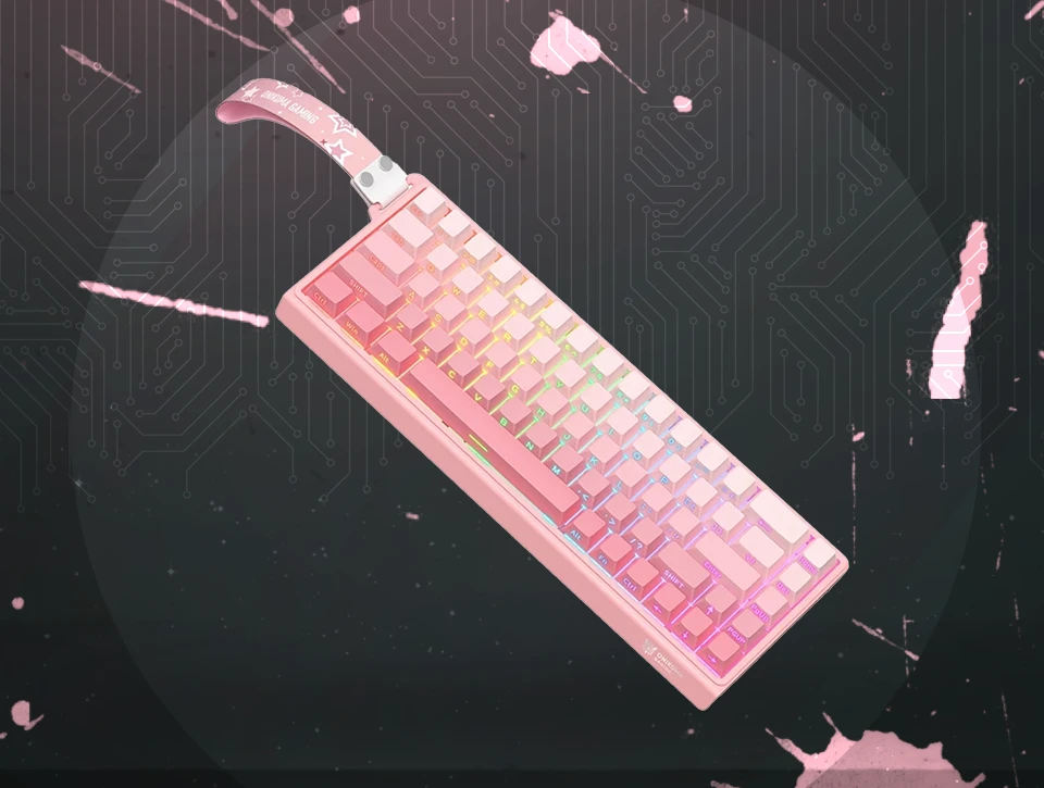 w2 کیبورد مکانیکال گیمینگ اونیکوما ONIKUMA G69 Pink