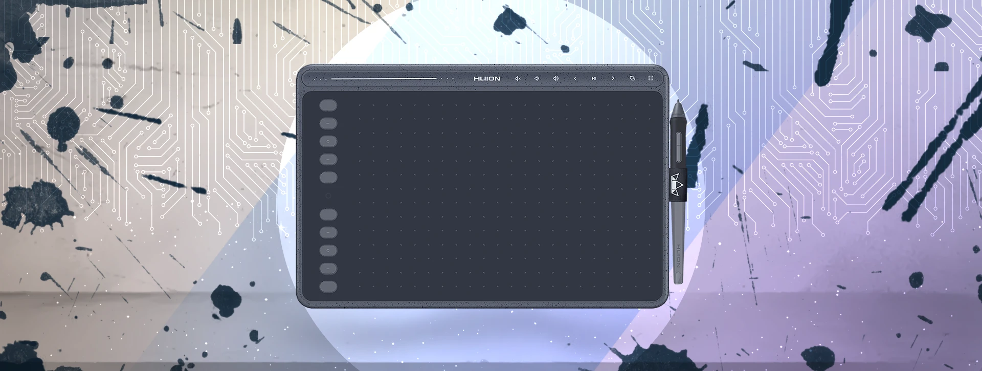 قلم نوری هوئیون Huion HS611 Space Gray